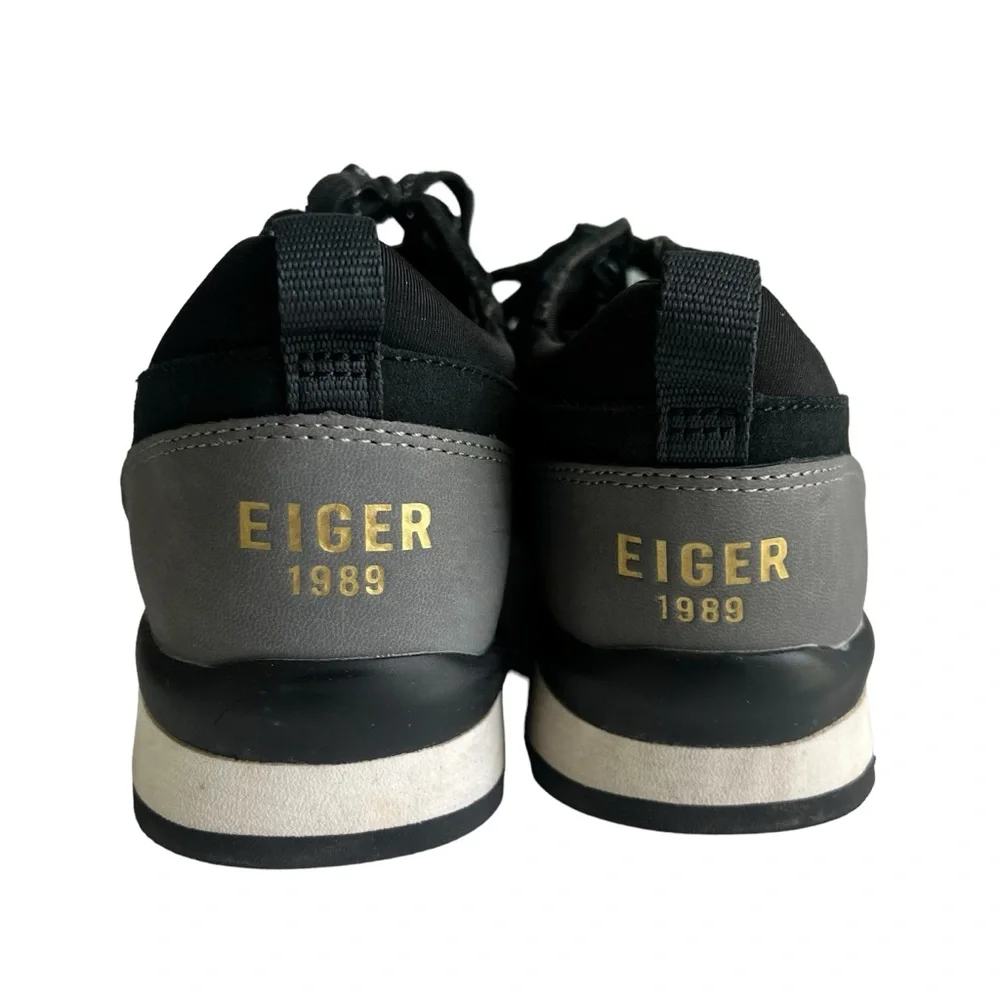 Eiger 1989 Black and Gray Suede Hiking Shoes Size 7 - Picture 3 of 5